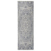 Buitenkleed met patroon platgeweven 80x250 cm blauw