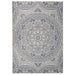 Buitenkleed met patroon platgeweven 140x200 cm blauw