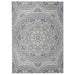Buitenkleed met patroon platgeweven 200x280 cm blauw