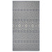 Buitenkleed met patroon platgeweven 80x150 cm blauw