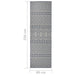 Buitenkleed met patroon platgeweven 80x250 cm blauw