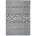 Buitenkleed met patroon platgeweven 120x170 cm blauw