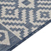Buitenkleed met patroon platgeweven 120x170 cm blauw