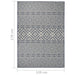 Buitenkleed met patroon platgeweven 120x170 cm blauw