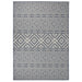Buitenkleed met patroon platgeweven 140x200 cm blauw