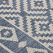 Buitenkleed met patroon platgeweven 140x200 cm blauw