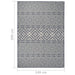 Buitenkleed met patroon platgeweven 140x200 cm blauw