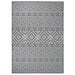 Buitenkleed met patroon platgeweven 200x280 cm blauw
