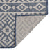 Buitenkleed met patroon platgeweven 200x280 cm blauw
