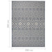 Buitenkleed met patroon platgeweven 200x280 cm blauw