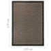 Buitenkleed platgeweven 120x170 cm donkerbruin