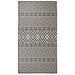 Buitenkleed met patroon platgeweven 80x150 cm zwart