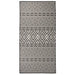 Buitenkleed met patroon platgeweven 100x200 cm zwart