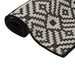 Buitenkleed met patroon platgeweven 140x200 cm zwart