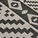 Buitenkleed met patroon platgeweven 140x200 cm zwart