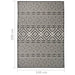 Buitenkleed met patroon platgeweven 140x200 cm zwart