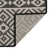 Buitenkleed met patroon platgeweven 160x230 cm zwart