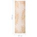 Buitenkleed met bladpatroon platgeweven 80x250 cm