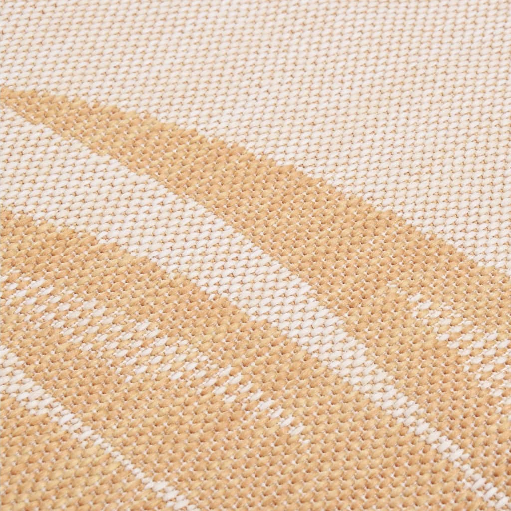 Buitenkleed met bladpatroon platgeweven 200x280 cm