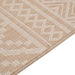 Buitenkleed met patroon platgeweven 80x150 cm bruin