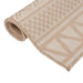 Buitenkleed met patroon platgeweven 100x200 cm bruin