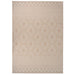 Buitenkleed met patroon platgeweven 140x200 cm bruin