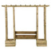 Pergola met bank en plantenbakken geïmpregneerd grenenhout