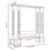 Pergola met bank en plantenbakken geïmpregneerd grenenhout