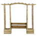 Pergola met bank en plantenbakken geïmpregneerd grenenhout