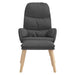 Relaxstoel met voetenbank stof donkergrijs