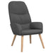 Relaxstoel met voetenbank stof donkergrijs