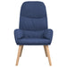 Relaxstoel met voetenbank stof blauw
