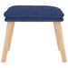 Relaxstoel met voetenbank stof blauw