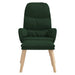 Relaxstoel met voetenbank stof donkergroen