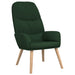 Relaxstoel met voetenbank stof donkergroen
