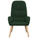 Relaxstoel met voetenbank stof donkergroen