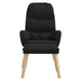 Relaxstoel met voetenbank stof zwart