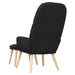 Relaxstoel met voetenbank stof zwart