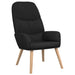 Relaxstoel met voetenbank stof zwart
