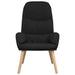 Relaxstoel met voetenbank stof zwart