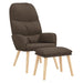Relaxstoel met voetenbank stof taupe