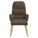 Relaxstoel met voetenbank stof taupe