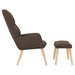 Relaxstoel met voetenbank stof taupe