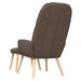 Relaxstoel met voetenbank stof taupe