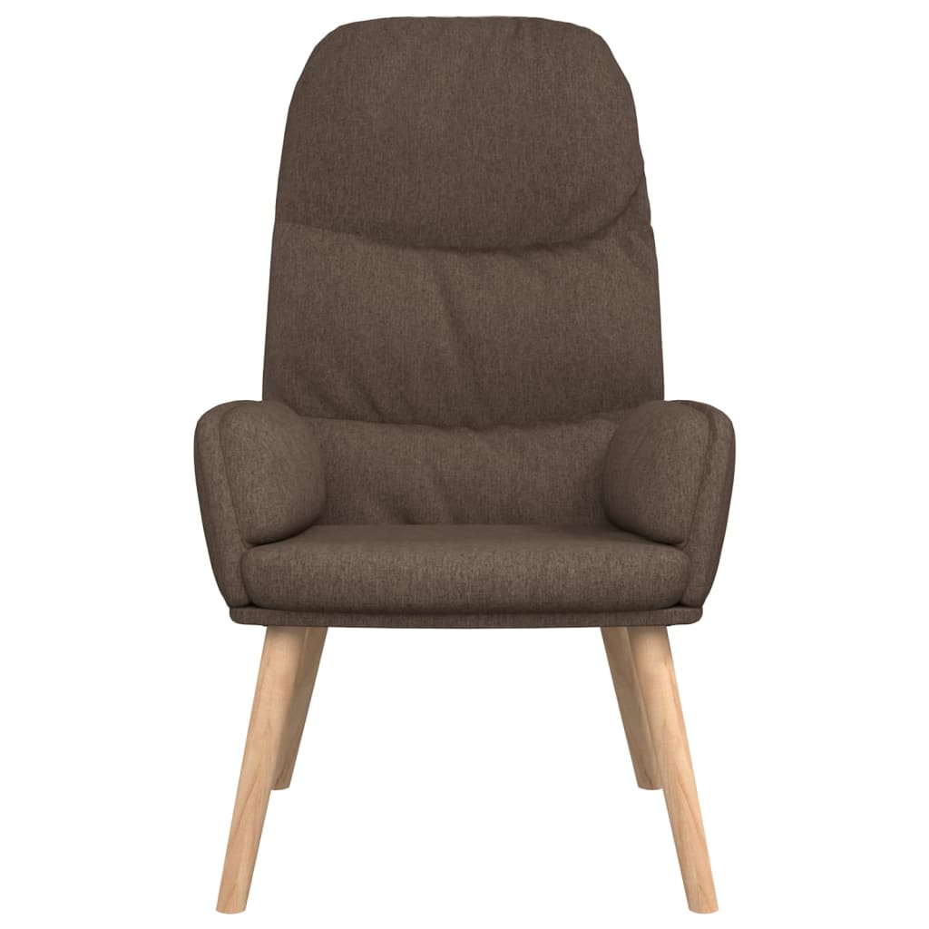 Relaxstoel met voetenbank stof taupe