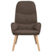 Relaxstoel met voetenbank stof taupe