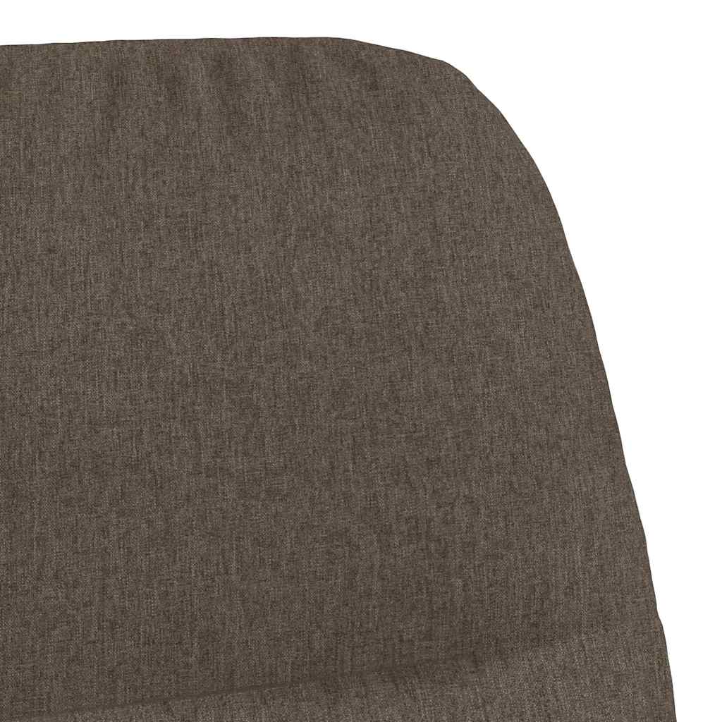 Relaxstoel met voetenbank stof taupe