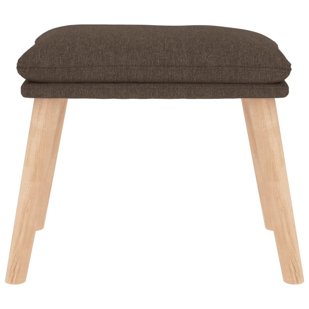 Relaxstoel met voetenbank stof taupe
