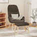 Relaxstoel met voetenbank stof taupe