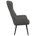 Relaxstoel met voetenbank stof donkergrijs